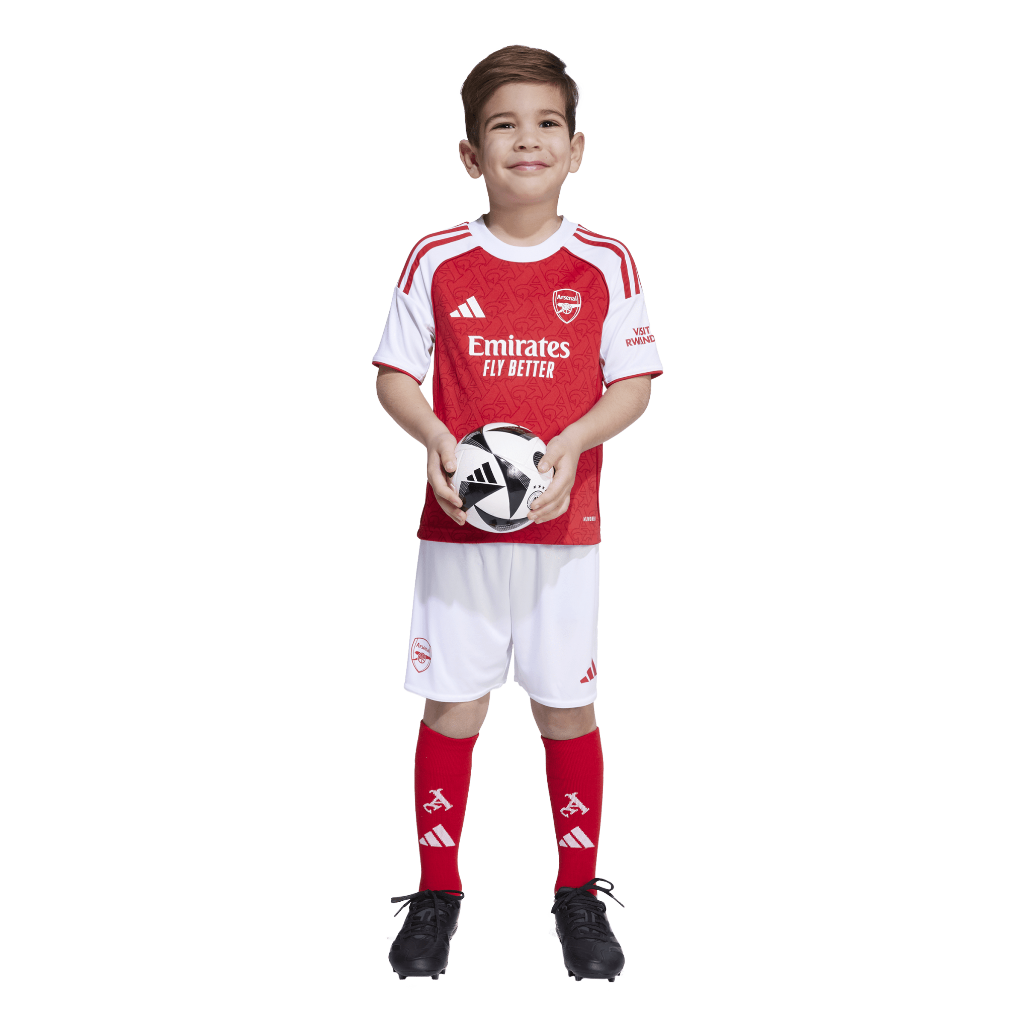 adidas Arsenal Home Mini Kit Youth 25/26 - Scarlet/White - Best Buy Soccer